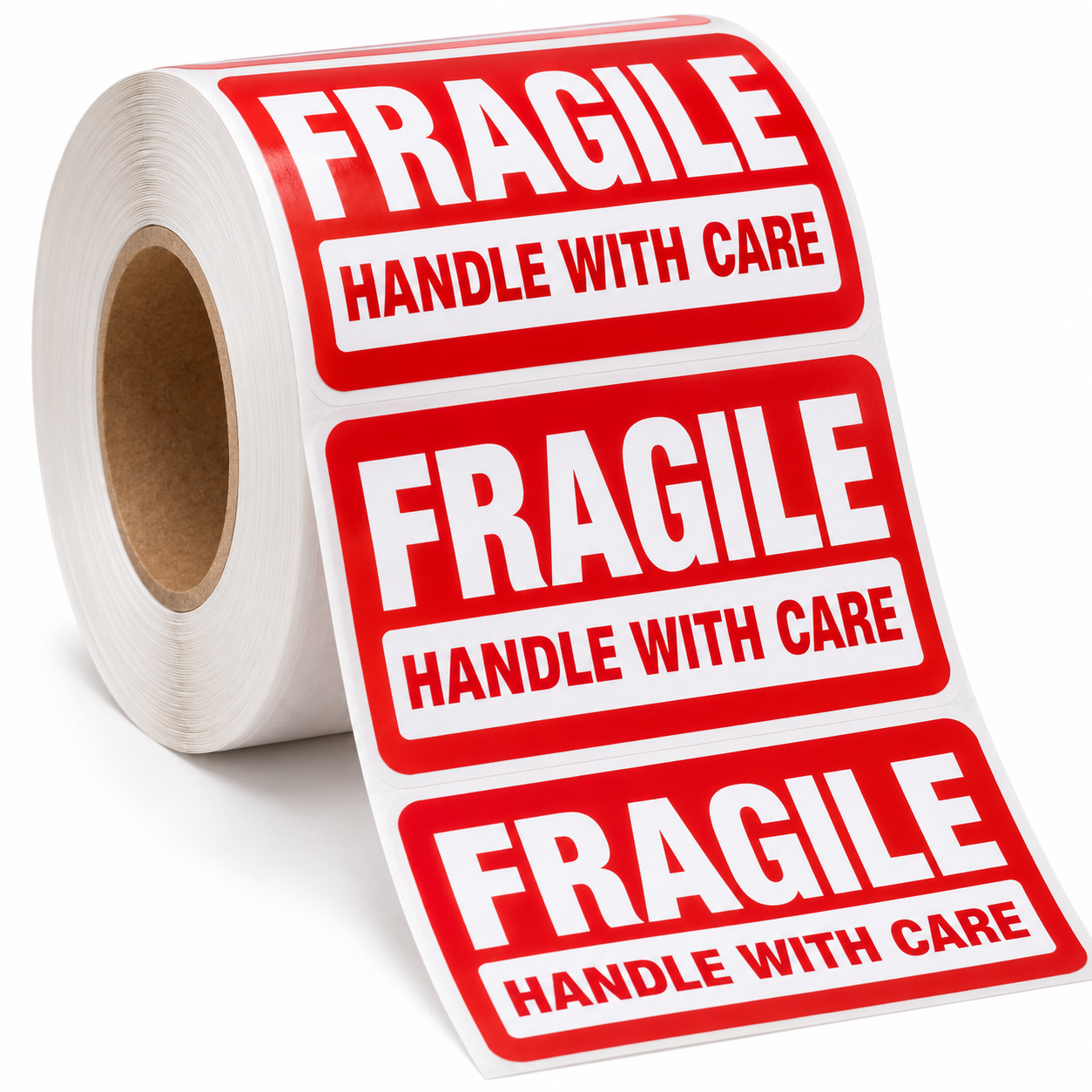 Fragile Handle With Care Sticker Roll, 3 x 2 Inch, 250 pcs